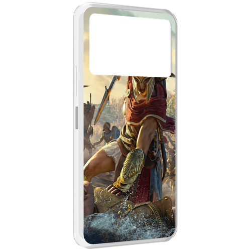 Чехол MyPads Assassin's Creed Odyssey Kassandra мужской для Infinix NOTE 12 VIP (X672) задняя-панель-накладка-бампер