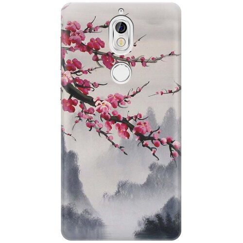 фото Re:pa накладка transparent для nokia 7 с принтом "сакура"