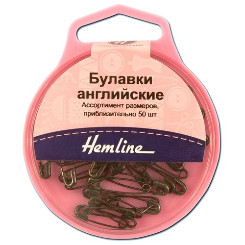 булавки английские ассорти 415 99 bk hg hemline 000 00 0 1 2 19 мм 23 мм 27 мм 34 мм 38 мм Булавки английские безопасные, ассорти 19+23 мм 19 мм, 23 мм чёрный HEMLINE 414.99/G002