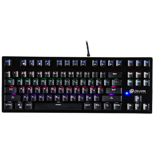 Клавиатура Оклик 967G Dark Force механическая черный USB Multimedia for gamer LED 176400₽