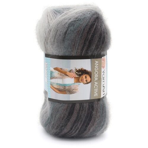 фото Пряжа для вязания yarnart 'angora active' 100гр 500м (25% мохер, 75% акрил) (840 меланж), 5 мотков