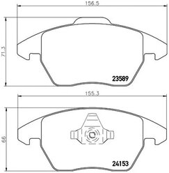 Дисковые тормозные колодки передние Textar 2358901 для Peugeot, Citroen (4 шт.)