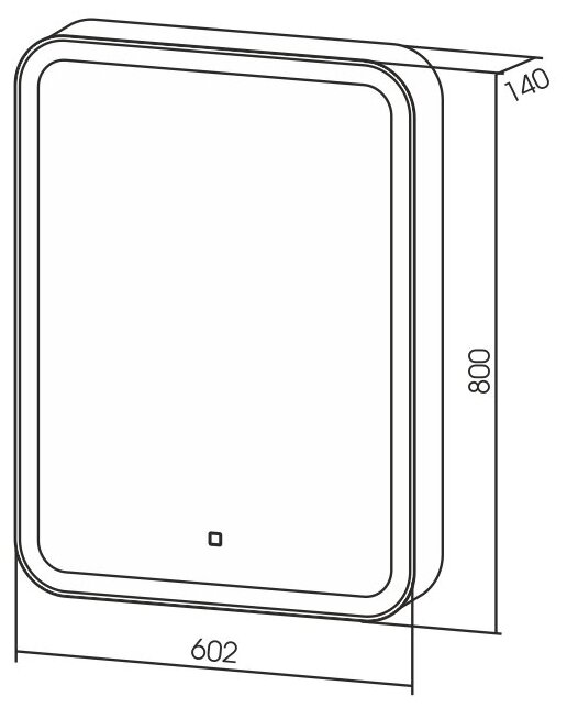 Зеркало-шкаф AZARIO Фиджи 60 602х800х140 c подсветкой и диммером, сенсорный выключатель (LED-00002364) - фотография № 2