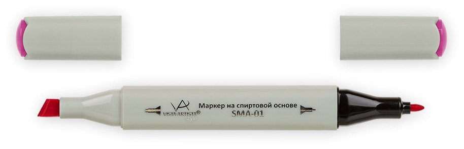 Маркер на спиртовой основе K250 ярко-розовый 0.7 мм - 7 мм перо круглое