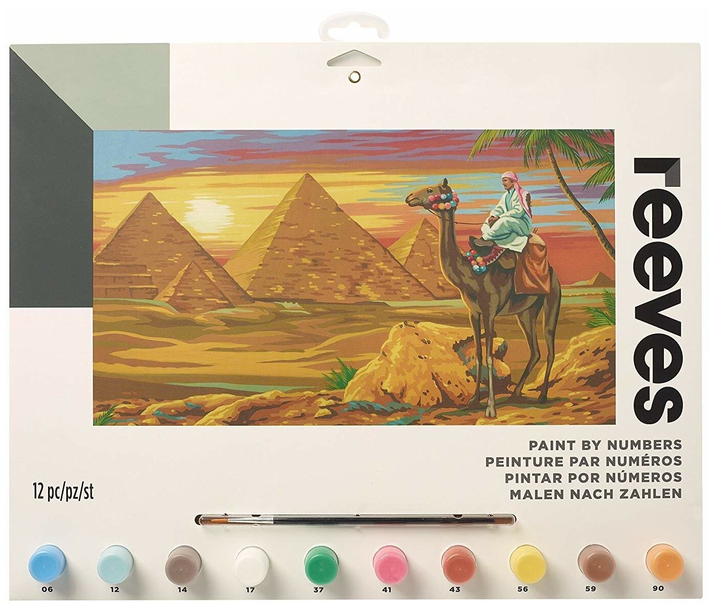 Reeves Набор "Рисуем по номерам" рисунок-египетская пустыня, акриловые краски sela