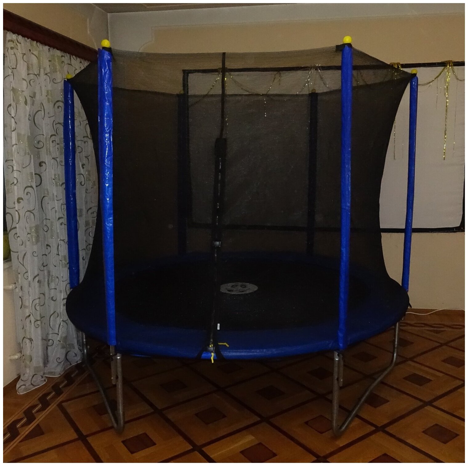 Детский Батут с защитной сеткой Trampoline 8'FT 244 см -синий