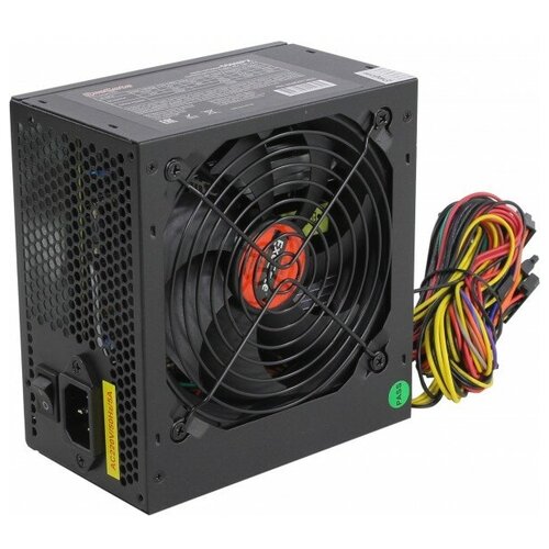 Блок питания 550W ExeGate 550NPX, ATX, PC, black,12cm fan, 24p+4p, 6/8p PCI-E, 3*SATA, 2*IDE, FDD + кабель 220V в комплекте блок питания 550w exegate 550ppe atx pc black apfc 12cm 24p 4 4 p pci e 3 ide 5 sata fdd кабель 220v в комплекте