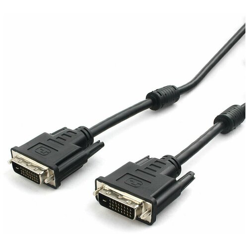 фото Кабель cablexpert dvi-d dual link cc-dvi2l-bk-15, 25m/25m, 4.5м, ccs, черный, феррит.кольца