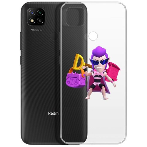 Чехол-накладка Clear Case Brawl Stars-Пляжный Мортис для Xiaomi Redmi 9C чехол накладка clear case brawl stars ворон для xiaomi redmi 9c