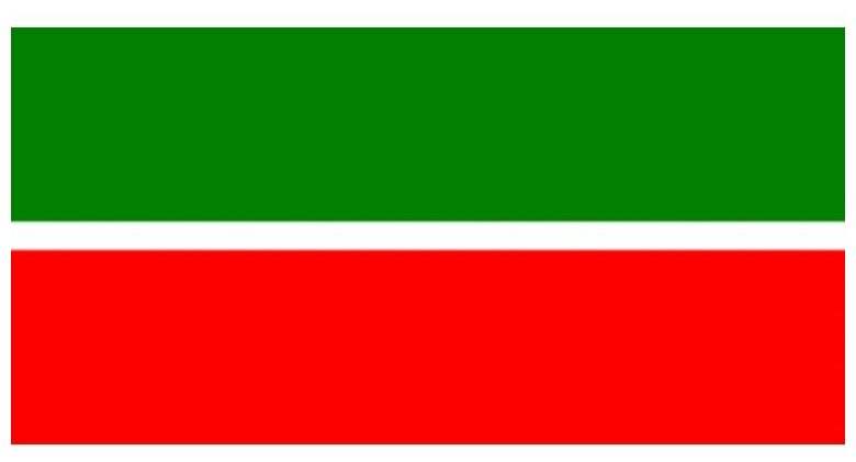 Зелено бело красный флаг с рисунком