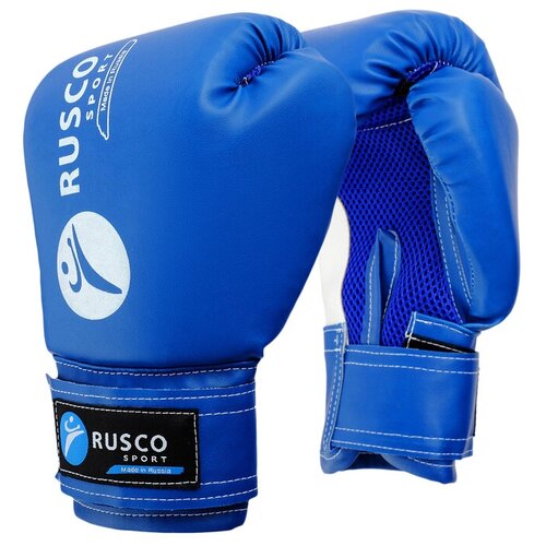 RuscoSport Перчатки боксерские RUSCO SPORT кож. зам. 8 Oz синие