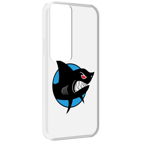 Чехол MyPads Злая-акула для Tecno Pova Neo 2 задняя-панель-накладка-бампер