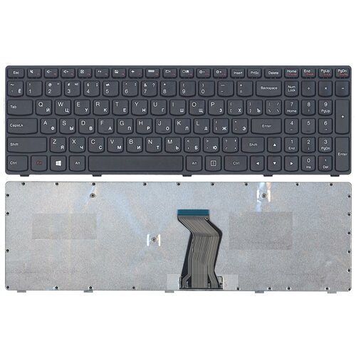 Клавиатура для ноутбука Lenovo G500 черная с черной рамкой версия 1 87000₽