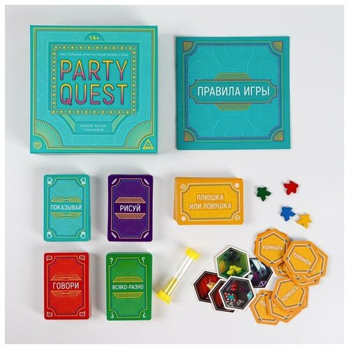 Настольная игра на объяснение слов ЛАС ИГРАС PARTY QUEST. Говори, рисуй, показывай настольная игра на объяснение слов party quest говори рисуй показывай 14 лас играс 5239150