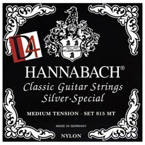 фото Струны для классической гитары hannabach 815mtdurable black silver special