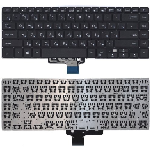 Клавиатура для ноутбука Asus VivoBook S15 S510 черная с подсветкой разъем зарядки для ноутбука asus vivobook s15 vivobook s510 vivobook s510u и др