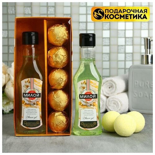 фото Набор "милой" гель для душа мартини 250 мл аромат мартини, бомбочки для ванн 5 шт 5101959 . yandex market