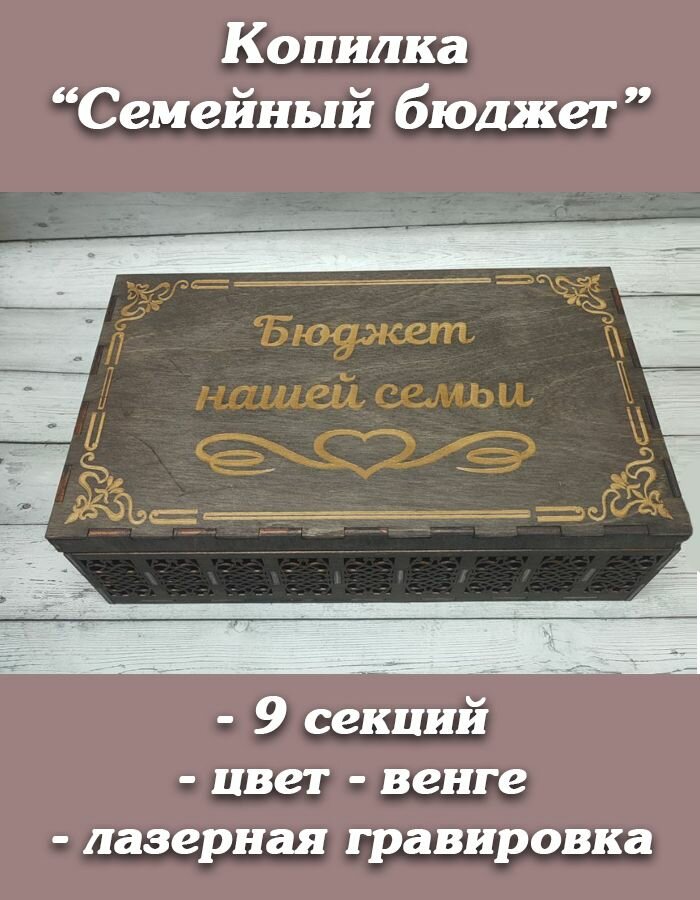 Шкатулка Семейный бюджет венге