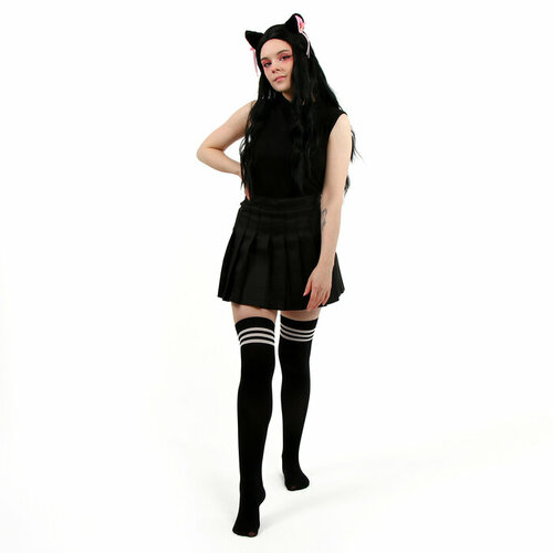 Карнавальный набор «Неко тян», р. 44-46, цвет чёрный карнавальный костюм леди санта платье шапка р 44 46 4937417