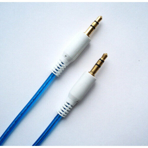 Кабель AUX, Jack 3,5mm(m) - Jack 3,5mm(m) BL1, 1.0м, круглый, силикон, aux 3 5mm lead car input audio cable adaptor male car accessories for citroen peugeot c4 c5 c6 phone mp3 cd changer