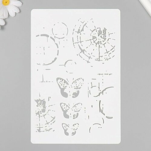 SUI Трафарет Бабочки и паутина16х24 см 411₽