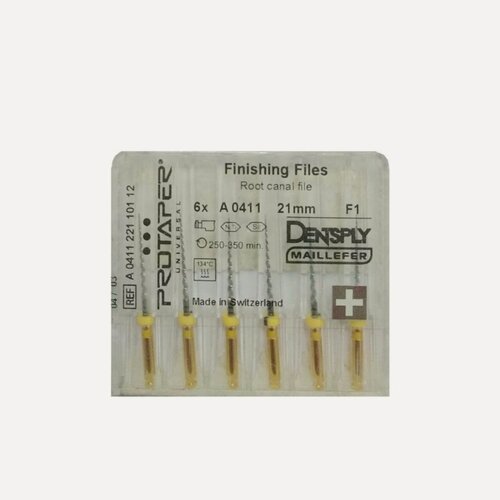Изображение товара Протейперы Универсал машин-формир (6шт) ProTaper Дентсплай Майлифер (Dentsply Maillefer)в наборе (21 мм F1 (6 шт/уп) Желтый) для лучшей обработки корневого канала. от NeoHealth