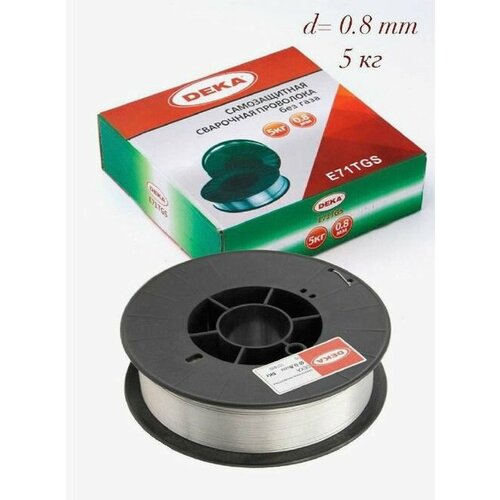 Проволока сварочная порошковая DEKA E71TGS 08 мм 5кгкатушка 2962₽