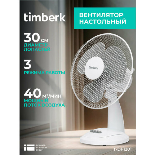 Вентилятор настольный электрический Timberk T-DF1201 581900₽