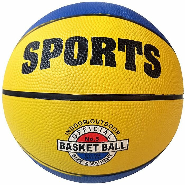 Мяч баскетбольный SPORTS №5 (синий/желтый)