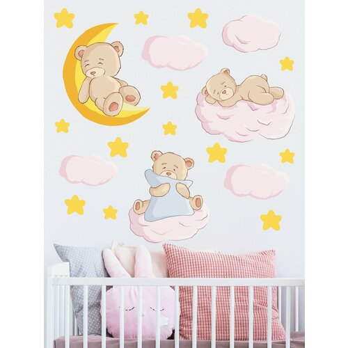 Интерьерные наклейки на стену для декора и интерьера дома/ stiker /мишки