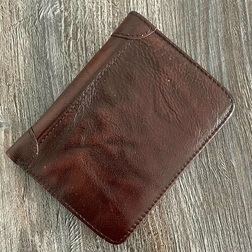 Кошелек KESHBAG, фактура гладкая, темно-коричневый