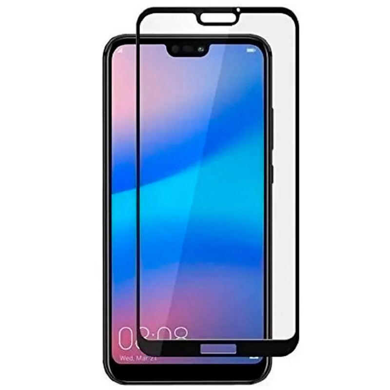 Защитное стекло на Huawei P20 Lite/Nova 3E, 3D Nano, черный, X-CASE