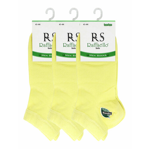 фото Носки raffaello socks, 3 пары, размер 41-44, светло-желтый