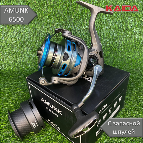 Катушка фидерная Kaida AMUNK 6500 синий, серый, черный