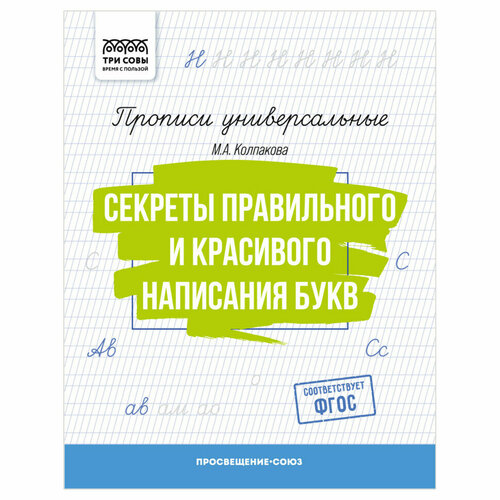 Прописи универсальные, А5 ТРИ совы "Секреты правильного и красивого написания букв", 16стр, 10 штук, 365970