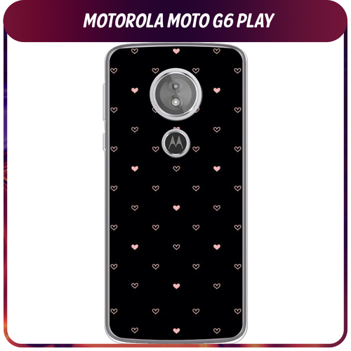 Силиконовый чехол на Motorola Moto G6 Play/E5 / Моторола Мото G6 Play/E5 Чехол с сердечками