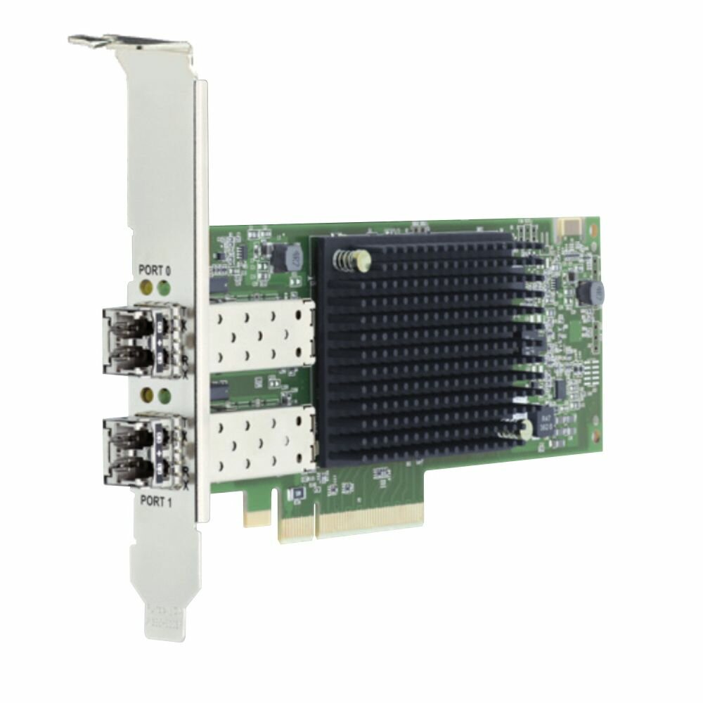 Emulex Сетевой адаптер Broadcom Emulex LPe35002-M2 Gen 7 (32GFC), 2-port, 32Gb/s, PCIe Gen4 x8, LC MMF 100m, трансиверы установлены, Upgradable to 64G {5} LPE35002-M2