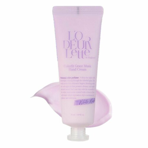 LODEURLETTE Крем для рук увлажняющий с ароматом белого мускуса In England Colorfit Grace Musk Hand Cream 50 мл 562₽
