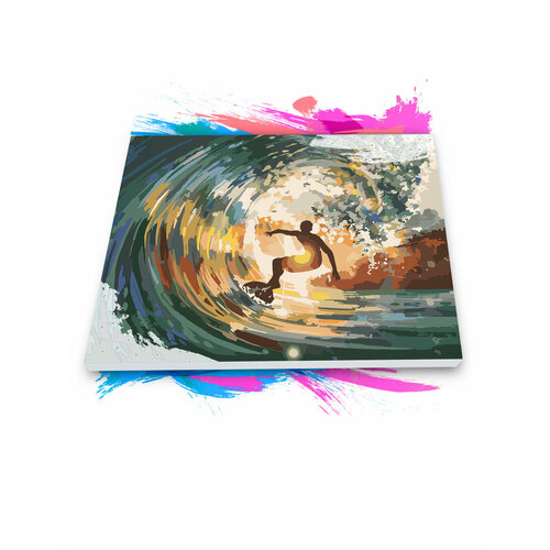 Картина по номерам на холсте Серфер на закате, 50 х 70 см картина по номерам на холсте серфер на закате 50 х 70 см
