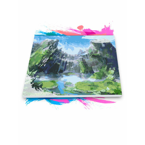 Картина по номерам на холсте Водопад в тропиках, 40 х 60 см картина по номерам на холсте водопад в тропиках 40 х 60 см
