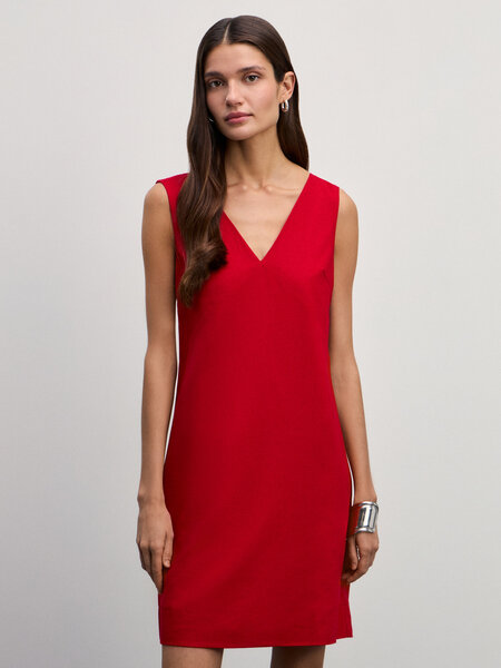 фото Zarina Сарафан с V-образным вырезом, цвет Красный, размер S (RU 44), 4226033533-70