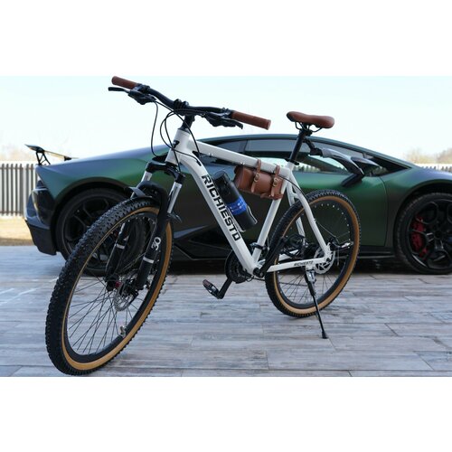 Велосипед горный RICHIESTO 26 21s Алюминиевая рама 19 Взрослый Спортивный Унисекс белый 25900₽