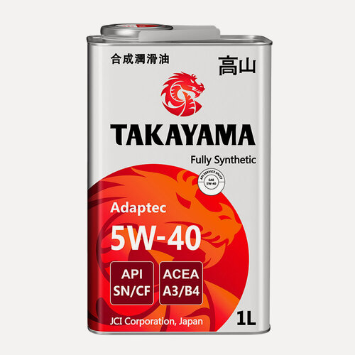 Изображение товара Масло моторное TAKAYAMA ADAPTEC 5W40 синтетика 1 л 605586