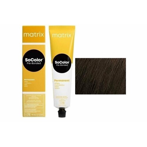 MATRIX, SOCOLOR Pre-Bonded, Крем-краска для волос №6AA, темный блондин глубокий пепельный, 90 мл matrix socolor beauty стойкая крем краска для волос power cools 6aa темный блондин глубокий пепельный 90 мл