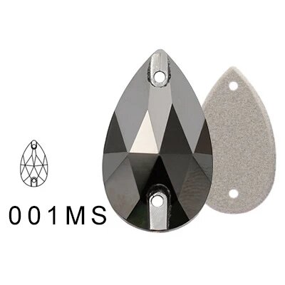 Хрустальные стеклянные бусины капли 10 штук 001MS 11X18mm 10Pcs