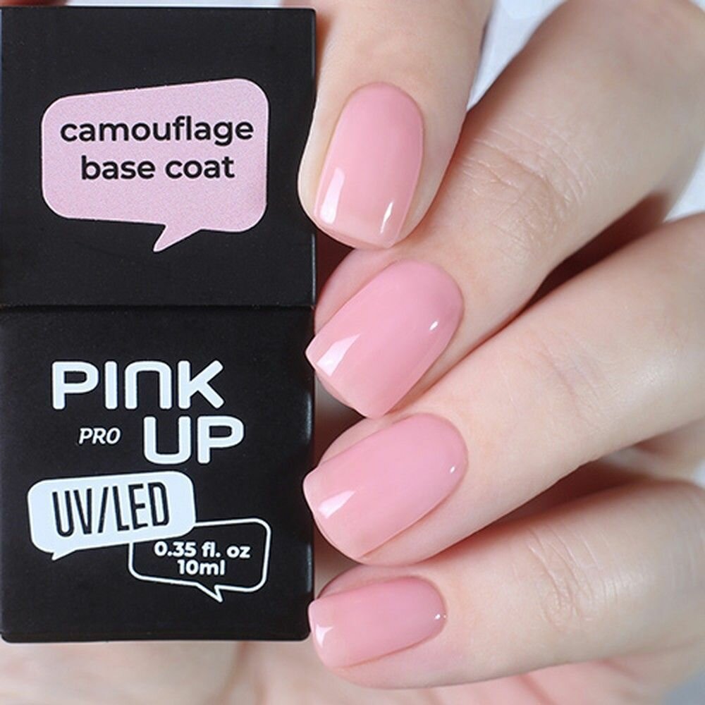 Камуфлирующая база для ногтей UV/LED PINK UP PRO camouflage base coat тон 01 10 мл — фото 1