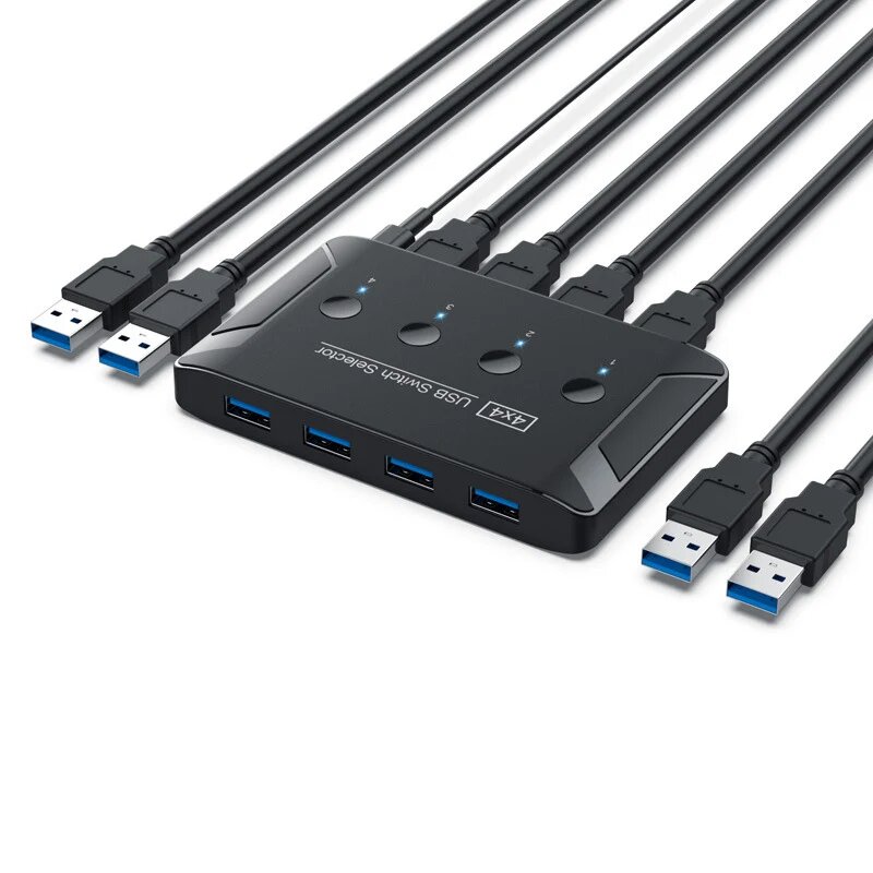 OULLX KVM-переключатель 4 портов USB 3.0, USB3.0