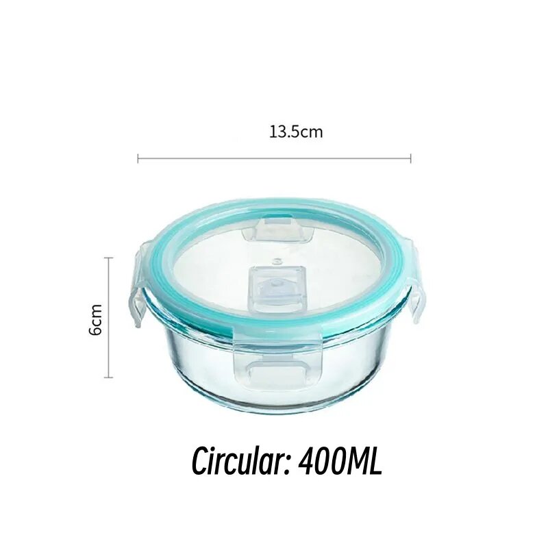 Ланч-бокс из боросиликатного стекла Round 400ML