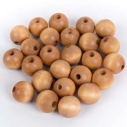 Бусины деревянные для рукоделия Zlatka HWBD-18 18 мм 10 уп по 40 г тёмное дерево