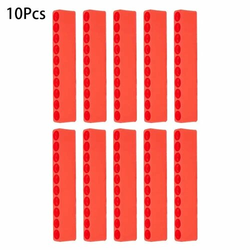 Держатель бит для отвертки 10 шт красный резиновый 10Pcs 313₽